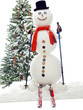 skiing snowman