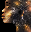 Abstract female face vector Abstract female face vector