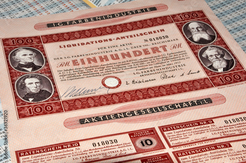 Foto: Historisches Wertpapier Historisches Wertpapier