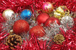 Multicolored christmas balls.