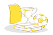 Books and Trophy