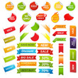 Labels And Web Ribbons Set