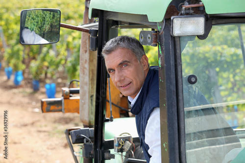 Photo: Worker in a forklift Worker in a forklift