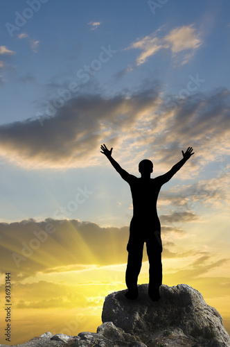Photo: silhouette of man silhouette of man