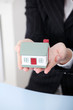 Closeup on little house model. Closeup on little house model.