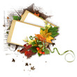 autumn frame with leaves and apples autumn frame with leaves and apples