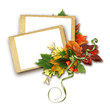 beautiful spring frame with crocuses on the old paper stack beautiful spring frame with crocuses on the old paper stack