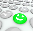 One Happy Face Among Many Frowning Faces - Different One Happy Face Among Many Frowning Faces - Different