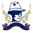 gun gangster emblem