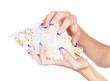 hands with shell hands with shell