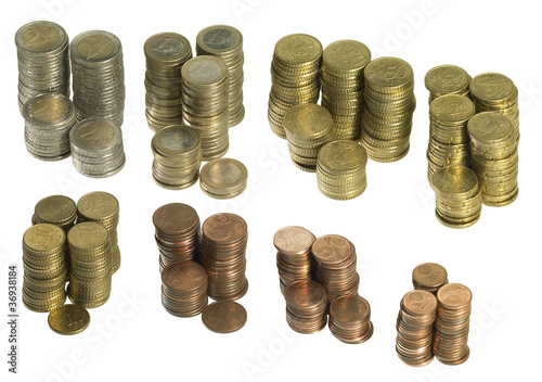 Foto: stacked euro coins stacked euro coins
