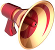 Megaphone announcement communication loudspeaker news