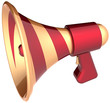 Illustration: Megaphone news communication announcement loudspeaker Megaphone news communication announcement loudspeaker