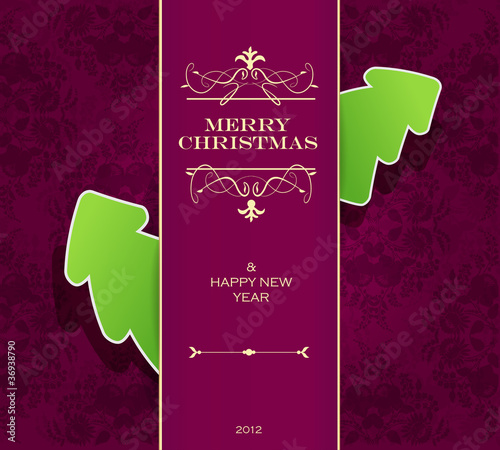 Vector: Christmas invitation card. Christmas invitation card.