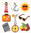 Set of travel icons