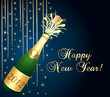 Happy new year ! 2012 Blue and gold greeting card.. Happy new year ! 2012 Blue and gold greeting card..