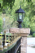 lamp on fence wall