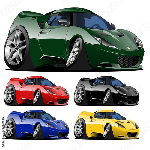 Vector: vector cartoon car one click repaint vector cartoon car one click repaint