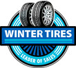 Sticker with the tires and word Winter Tires written inside