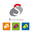 Oval Logo initial letter S# Vector