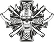 axes and  skull