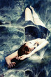 woman in spider web