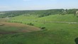 Aerostat cast a shadow on forest near river, time lapse Aerostat cast a shadow on forest near river, time lapse