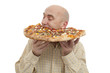 Photo: man eat pizza man eat pizza