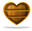 Wooden heart  shelf