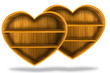 Wooden heart  shelf