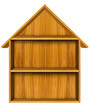 Wooden house shelf
