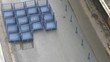 Loaders collect empty baggage boxes Loaders collect empty baggage boxes