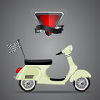 Vector: Retro scooter,vector Retro scooter,vector