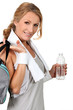 Woman returning from gym
