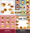 Vector: cartoon bread card cartoon bread card