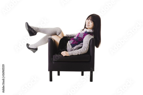 Photo: Chinese school girl portrait Chinese school girl portrait