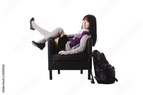 Photo: Chinese school girl portrait Chinese school girl portrait