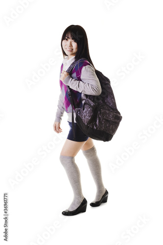 Photo: Chinese school girl portrait. Chinese school girl portrait.