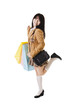 Chinese school girl shopping.