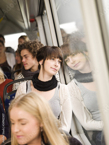Photo: Woman on the bus Woman on the bus