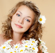 Girl with flowers