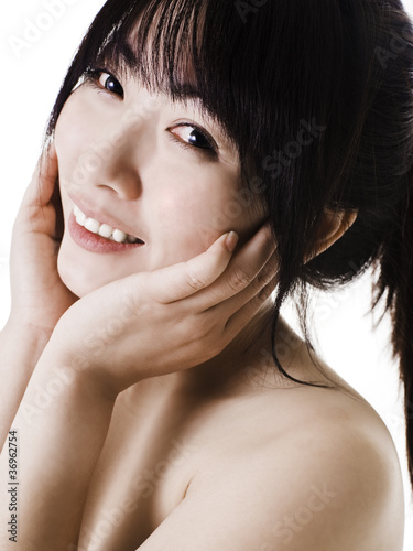 Photo: Portrait of a beautiful Chinese woman. Portrait of a beautiful Chinese woman.