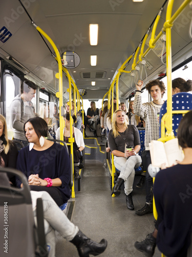 Photo: People in a bus People in a bus