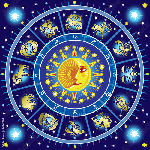 Vektor: Horoscope circle Horoscope circle