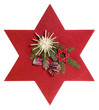 Foto: red star and christmas decoration red star and christmas decoration