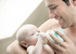 Parents, père et bébé