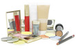 Cosmetics on white background