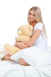 Young woman with teddybear Young woman with teddybear