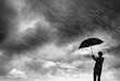 Stormy black sky