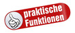 praktische fundktionen button rot weiß